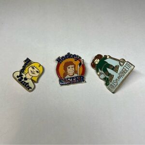 Vtg Brooch Pin Hockey Sister Dolls Play Ringette Cabbage Patch Kids Style Lot